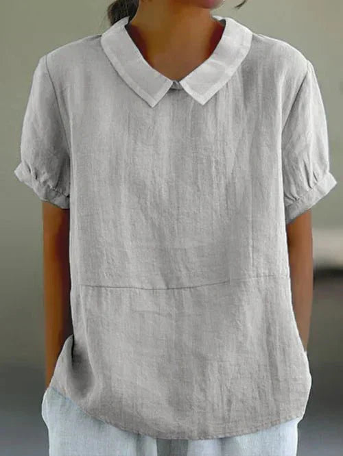 Porzia Camicia Donna dalla Vestibilità Morbida con Collo Classico, foto 5