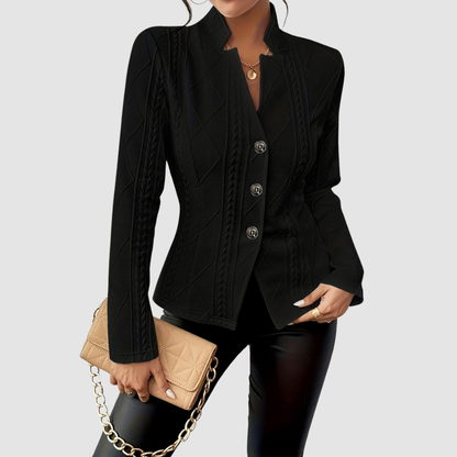 Romilda Blazer Donna a Linea a con Collo alla Coreana, foto 1