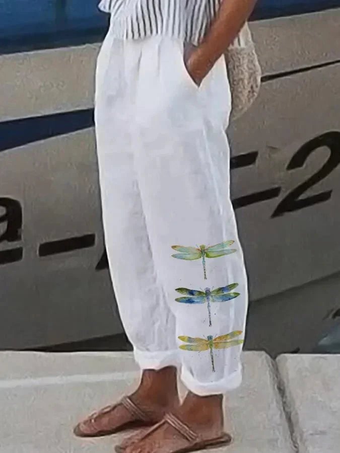 Rosamunda Pantaloni Donna con Elastico e Stampa Integrale, foto 1