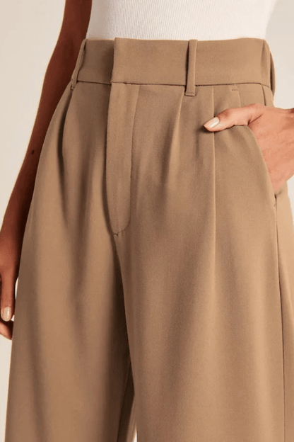 Rosaura Pantaloni Donna in Viscosa a Zampa con Tasche, foto 3
