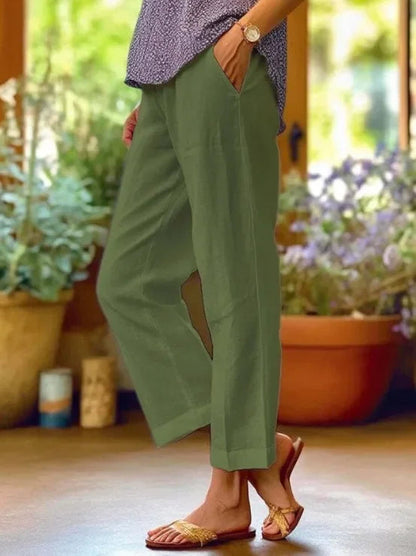 Sabbatina Pantaloni Donna a Gamba Dritta con Tasche, foto 6