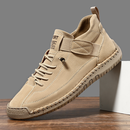 Sibilla Sneakers Donna con Lacci e Suola Piatta in Beige, foto 1