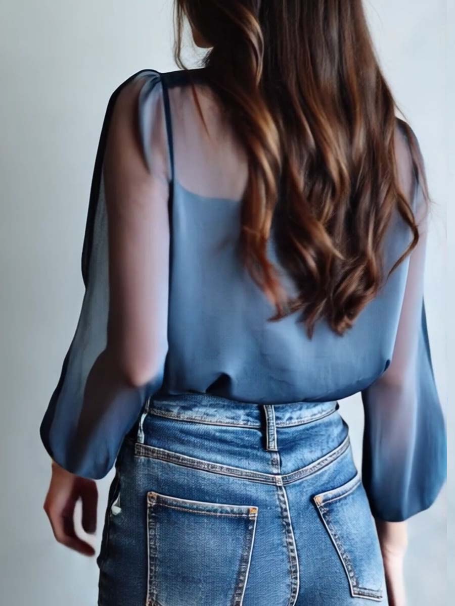 Simona Blusa Donna dalla Vestibilità Morbida con Stampa Floreale, foto 3