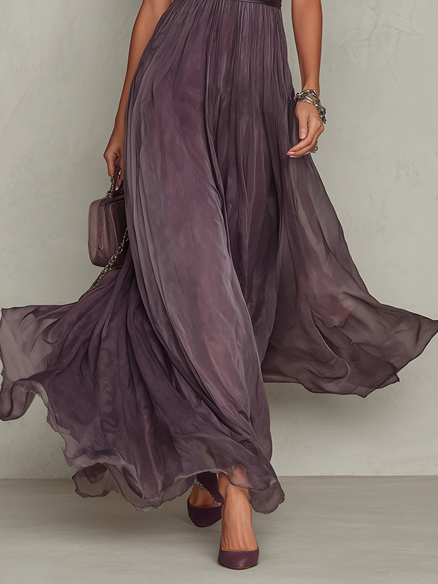 Vera Abito Donna in Chiffon in Lunghezza Maxi, foto 5