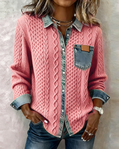 Zita Camicia Donna in Denim dal Taglio Lungo, foto 8