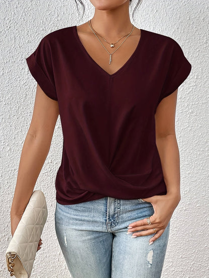 Zoraide Camicia Donna dalla Vestibilità Morbida con Scollo a V, foto 3